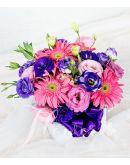 A Box of Mixed Vibrant Flowers
