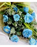1 Dozen Blue Rose Spray (Arm Bouquet)