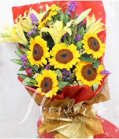 6 pieces Sunflower with Lilies