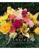 Mix Flowers in a Basket