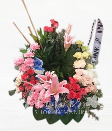 Vibrant Mixed Urn Flower Arrangment